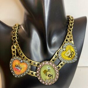 Vintage Betsey Johnson Cameo Critters Necklace Trio